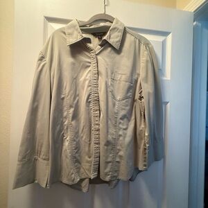 Women's Beige Button Down Shirt